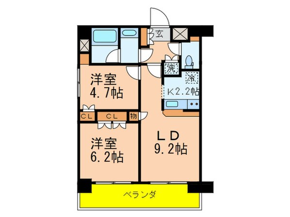 レジディア用賀の物件間取画像